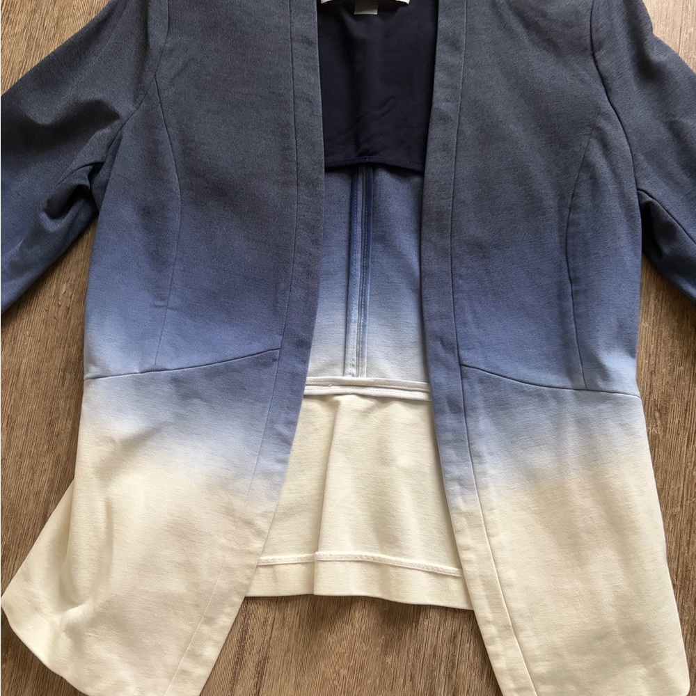 DC Ombre Blue and White Women's Blazer
